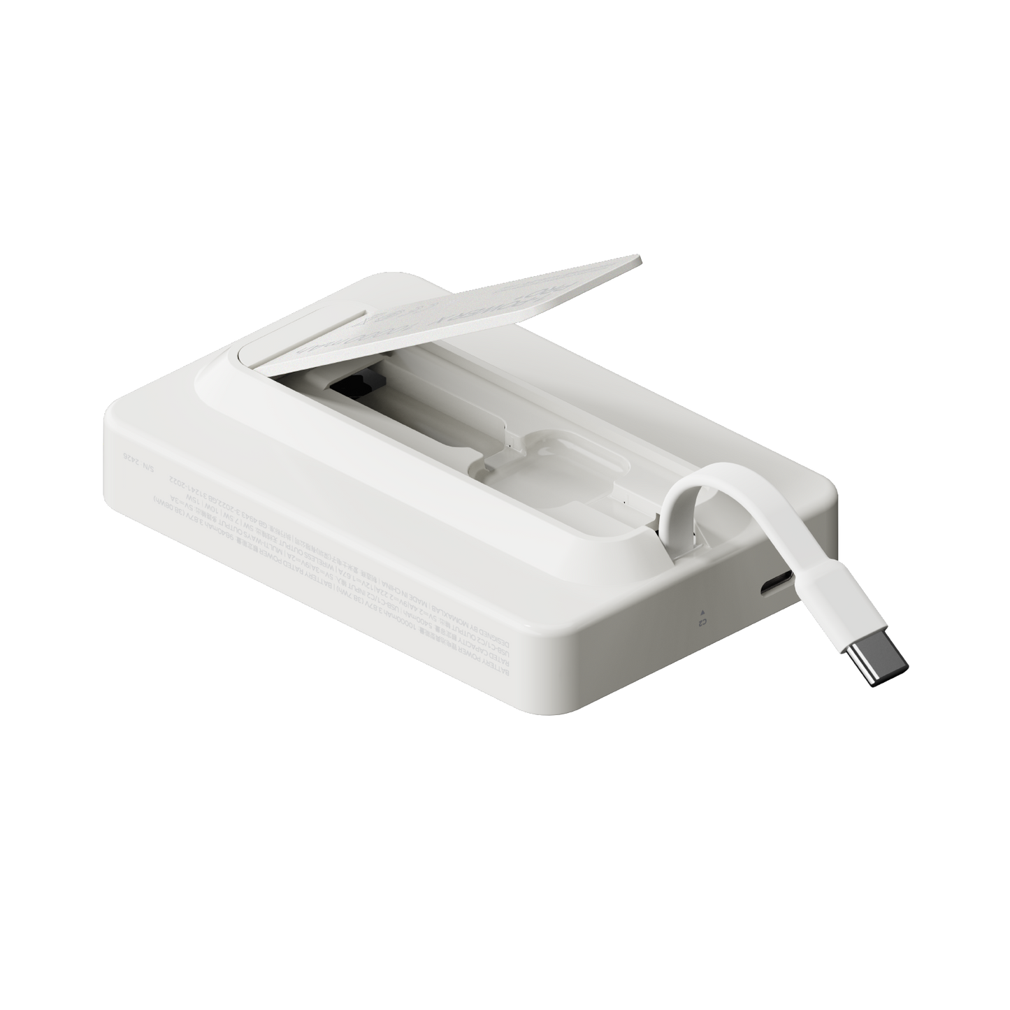 1-Power X Pro+ Magnetic Wireless Power Bank 10000mAh With Built-In USB-C Cable