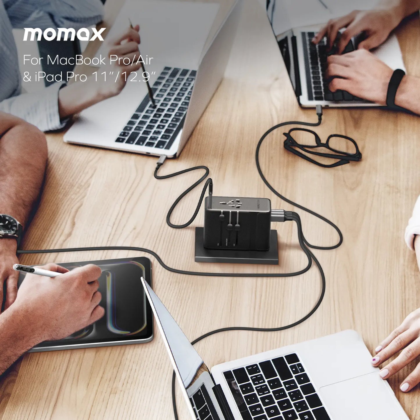 1-World²
205W 7-Port Dual AC Travel Adapter
