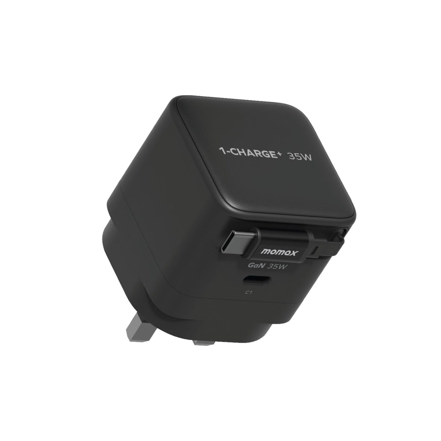 1-Charge+ 1-Port GaN Charger With Built-In USB-C Cable 35W