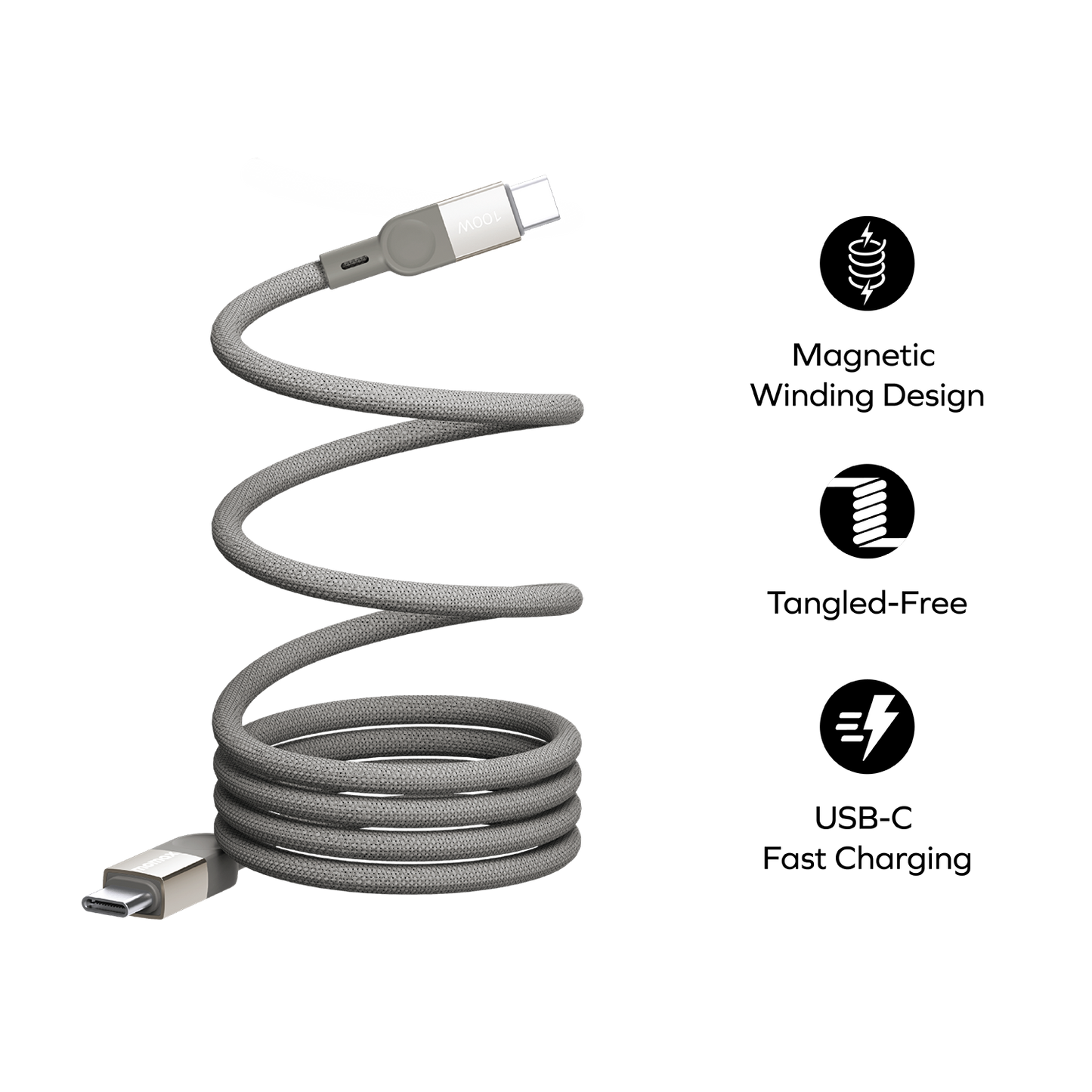 Mag.Link Magnetic USB-C to USB-C Cable 100W Up to 2m