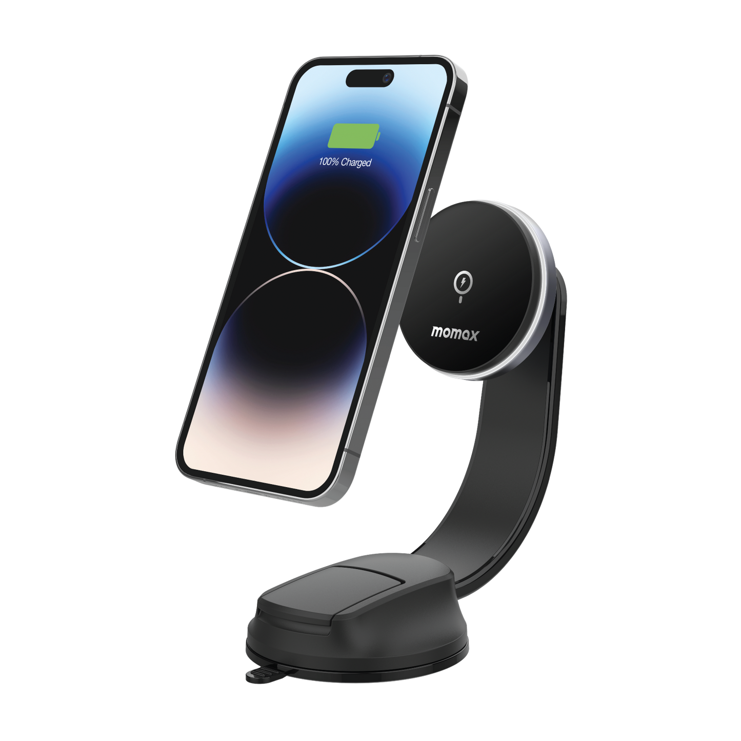 Q.Mag Mount5 Magnetic Wireless Charging Suction Cup Car Mount 15W