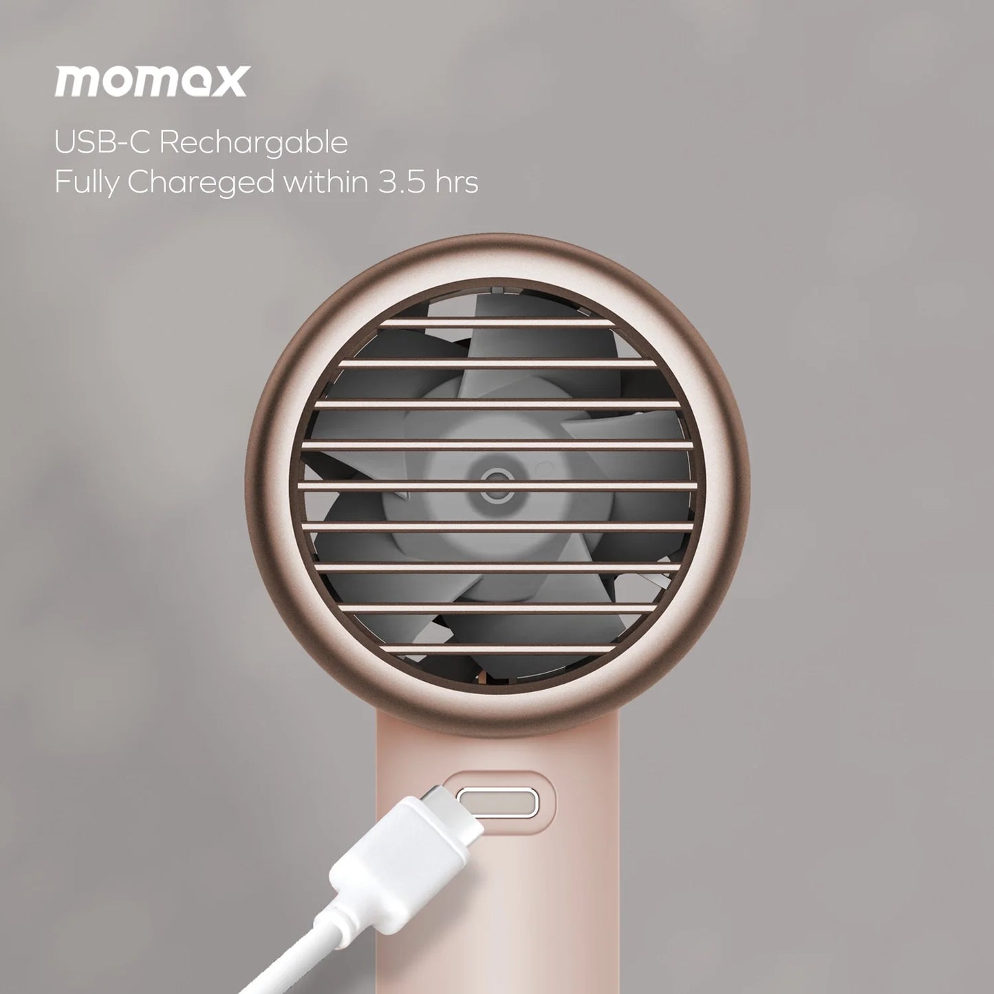 1°Go Portable Handheld High Speed Fan With Icy Cooling Plate
