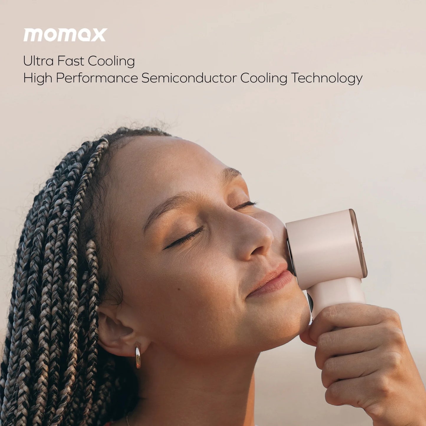 1°Go Portable Handheld High Speed Fan With Icy Cooling Plate