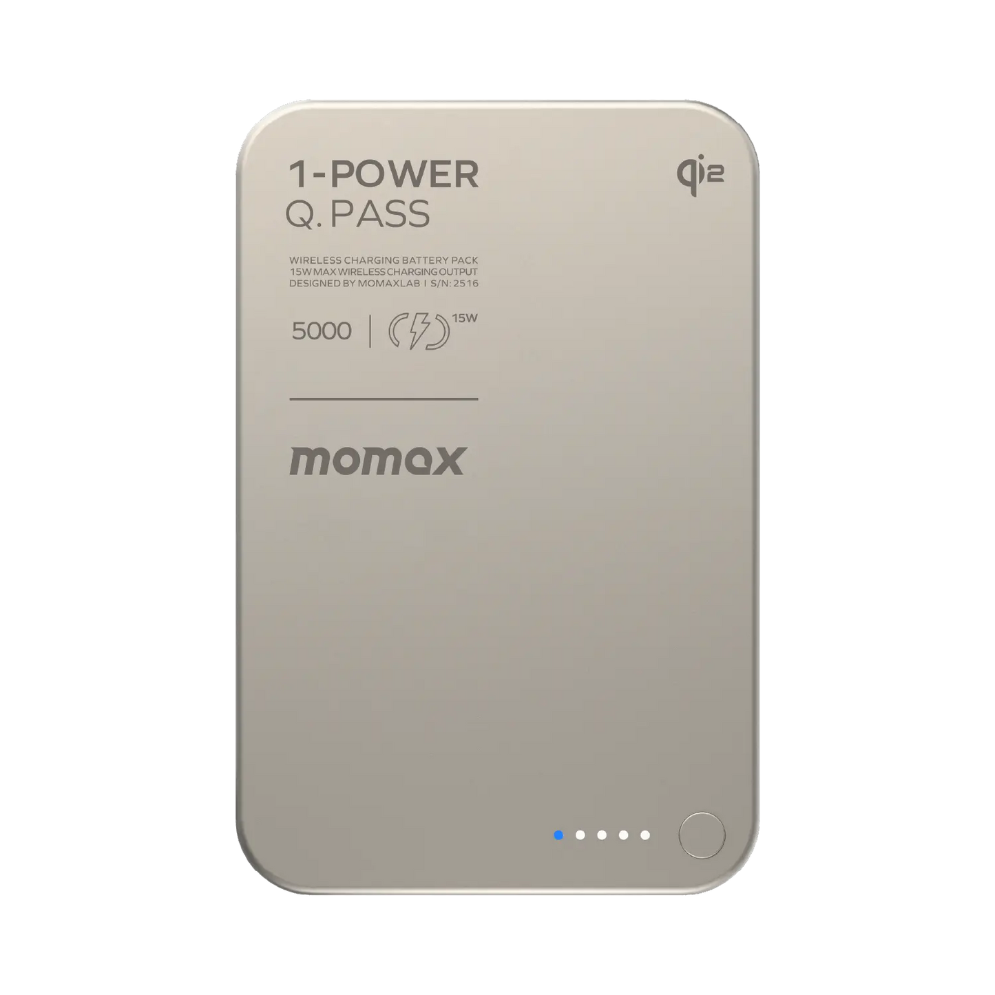 1-Power Q.Pass Qi2 Magnetic Wireless Power Bank 5000mAh