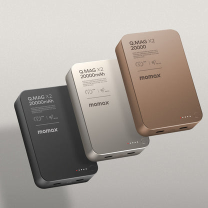 Q.Mag X2 Batterie Externe Sans Fil Magnétique 20000mAh - 2 Génération