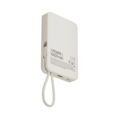1-Power X Power Bank 10000mAh With Built-in USB-C Cable