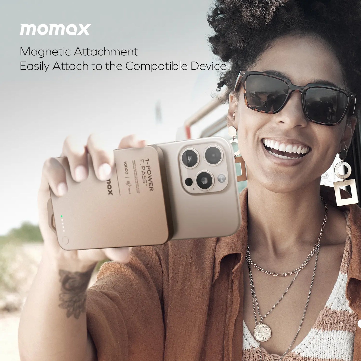 1-Power F.Pass⁺ 10000mAh Magnetic Battery Pack with Built-in Cable