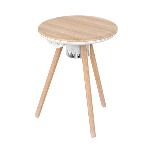 Cymbal Multifunctional Foldable Smart Table With Wireless Charging, Speakers, USB-C Ports, and LED Lighting Effects