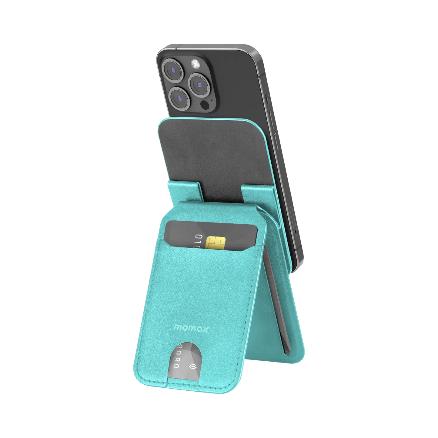 1-Wallet Magnetic Card Holder with Adjustable Stand