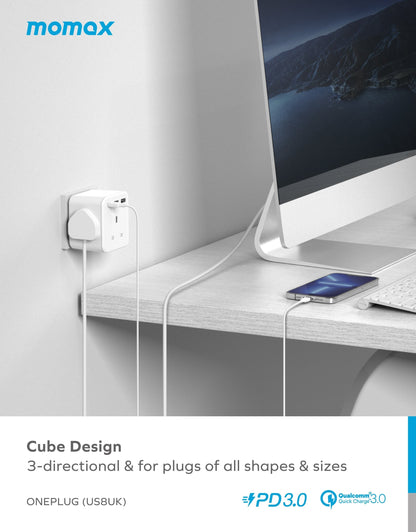 OnePlug 3 Oulet Extension Socket 20W